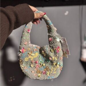Floral Beaded Women's Bag